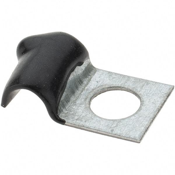 Value Collection - 3/16" Bundle Diam, 1/4" Hole, Steel Clamp - 1/2" Wide, Black - Exact Tool & Supply