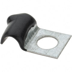 Value Collection - 3/16" Bundle Diam, 1/4" Hole, Steel Clamp - 1/2" Wide, Black - Exact Tool & Supply