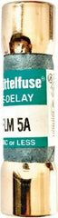 Value Collection - 250 VAC, 5 Amp, Time Delay Plug Fuse - 1-1/2" OAL, 10 at AC kA Rating, 13/32" Diam - Exact Tool & Supply