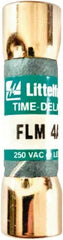 Value Collection - 250 VAC, 4 Amp, Time Delay Plug Fuse - 1-1/2" OAL, 10 at AC kA Rating, 13/32" Diam - Exact Tool & Supply