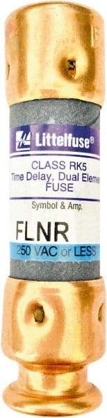 Value Collection - 125 VDC, 250 VAC, 6.25 Amp, Time Delay General Purpose Fuse - 2" OAL, 200 kA Rating, 9/16" Diam - Exact Tool & Supply