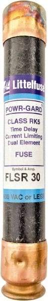 Value Collection - 300 VDC, 600 VAC, 30 Amp, Time Delay General Purpose Fuse - 200 kA Rating - Exact Tool & Supply