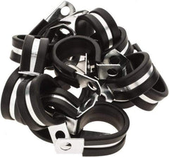 Value Collection - 7/8" Bundle Diam, 1/4" Hole, Steel Clamp - 1/2" Wide, Black - Exact Tool & Supply