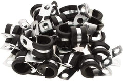 Value Collection - 1/2" Bundle Diam, 1/4" Hole, Steel Clamp - 1/2" Wide, Black - Exact Tool & Supply