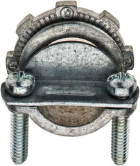Value Collection - 1/2" Trade, Die Cast Zinc Squeeze Clamp Straight Conduit Connector - Exact Tool & Supply