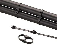 Value Collection - 11" Long Black Nylon Standard Cable Tie - 100 Lb Tensile Strength, 1/2" Thick - Exact Tool & Supply