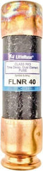 Value Collection - 125 VDC, 250 VAC, 40 Amp, Time Delay General Purpose Fuse - 3" OAL, 200 kA Rating, 13/16" Diam - Exact Tool & Supply