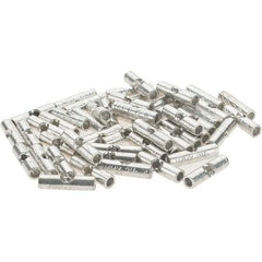 Value Collection - 18 to 14 AWG Compatible, Noninsulated, Crimp-On Butt Splice Terminal - 2 Wire Entries, Copper Contacts, Tin Contact Plating - Exact Tool & Supply