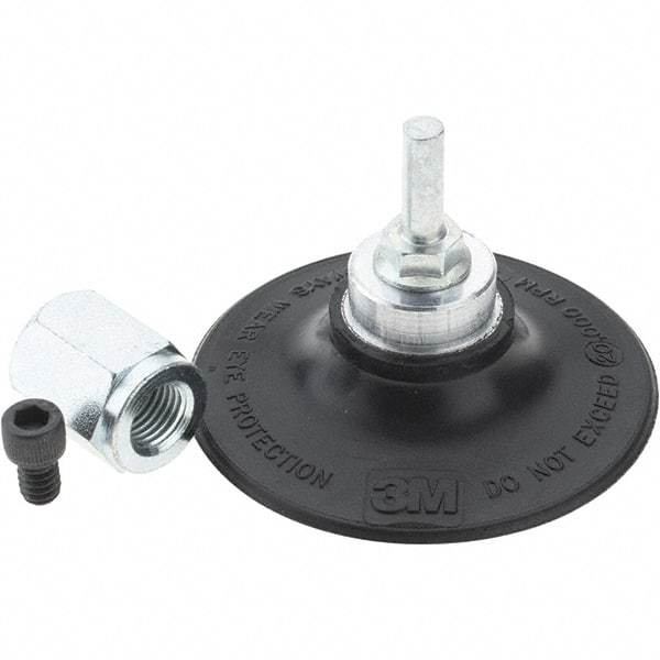 Value Collection - 3" Diam 3M ROLOC Disc Backing Pad - Hard Density, 20,000 RPM, Roloc TR Compatible - Exact Tool & Supply