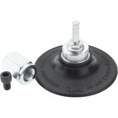 Value Collection - 3" Diam 3M ROLOC Disc Backing Pad - Hard Density, 20,000 RPM, Roloc TR Compatible - Exact Tool & Supply