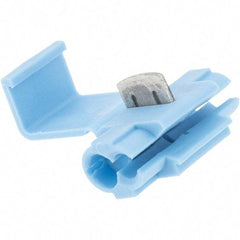 Value Collection - 18 to 14 AWG, Blue, IDC, Tap Quick Splice Connector - 2 Wires - Exact Tool & Supply