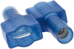 Value Collection - 16 to 14 AWG, Nylon, Fully Insulated, Male Wire Disconnect - 1/4" Wide Tab, Blue - Exact Tool & Supply