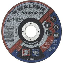 Value Collection - 4-1/2" 30 Grit Aluminum Oxide Cutoff Wheel - 3/32" Thick, 7/8" Arbor, 13,300 Max RPM - Exact Tool & Supply