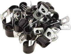 Value Collection - 1/2" Bundle Diam, 3/8" Hole, Steel Clamp - 3/4" Wide, Black - Exact Tool & Supply