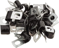 Value Collection - 3/8" Bundle Diam, 3/8" Hole, Steel Clamp - 3/4" Wide, Black - Exact Tool & Supply