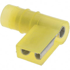 Value Collection - 12 to 10 AWG, Nylon, Fully Insulated, Female Wire Disconnect - 1/4" Wide Tab, Yellow, CSA Certified, UL Listed - Exact Tool & Supply