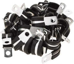 Value Collection - 5/8" Bundle Diam, 1/2" Hole, Steel Clamp - 1/2" Wide, Black - Exact Tool & Supply