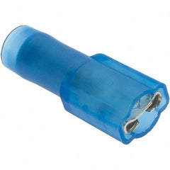 Value Collection - 16 to 14 AWG, Fully Insulated, Female Wire Disconnect - 3/16" Wide Tab, Blue, CSA Certified, UL Listed - Exact Tool & Supply