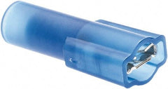 Value Collection - 16 to 14 AWG, Nylon, Fully Insulated, Female Wire Disconnect - 3/16" Wide Tab, Blue, CSA Certified, UL Listed - Exact Tool & Supply