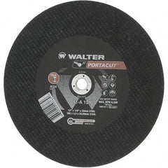 Value Collection - 12" 24 Grit Aluminum Oxide Cutoff Wheel - 1/8" Thick, 20mm Arbor, 6,300 Max RPM - Exact Tool & Supply