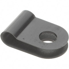 Value Collection - 1/8" Bundle Diam, 0.167" Hole, Nylon Clamp - Black - Exact Tool & Supply