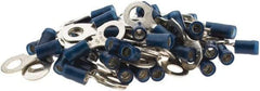 Value Collection - 16-14 AWG Partially Insulated Crimp Connection D Shaped Ring Terminal - Tin Plated Copper Contact - Exact Tool & Supply