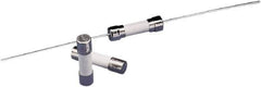 Value Collection - 250 VAC, 8 Amp, Fast-Acting Miniature Glass/Ceramic Fuse - Fuse Holder Mount, 20mm OAL, 5mm Diam - Exact Tool & Supply
