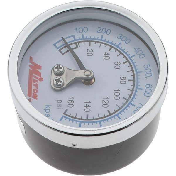 Value Collection - 2" Dial, 1/4 Thread, 0-160 Scale Range, Pressure Gauge - Back Connection Mount - Exact Tool & Supply