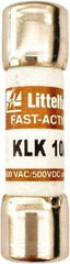 Value Collection - 600 VAC, 10 Amp, Fast-Acting Semiconductor/High Speed Fuse - 1-1/2" OAL, 100 at AC kA Rating, 13/32" Diam - Exact Tool & Supply
