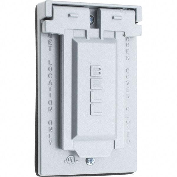 Value Collection - Electrical Outlet Box Stainless Steel GFCI Receptacle Cover - Includes Sealing Gasket - Exact Tool & Supply