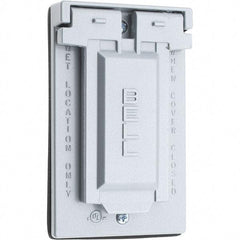 Value Collection - Electrical Outlet Box Stainless Steel GFCI Receptacle Cover - Includes Sealing Gasket - Exact Tool & Supply