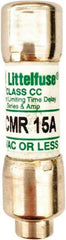Value Collection - 500 VDC, 600 VAC, 15 Amp, Time Delay General Purpose Fuse - 300 at AC kA Rating - Exact Tool & Supply