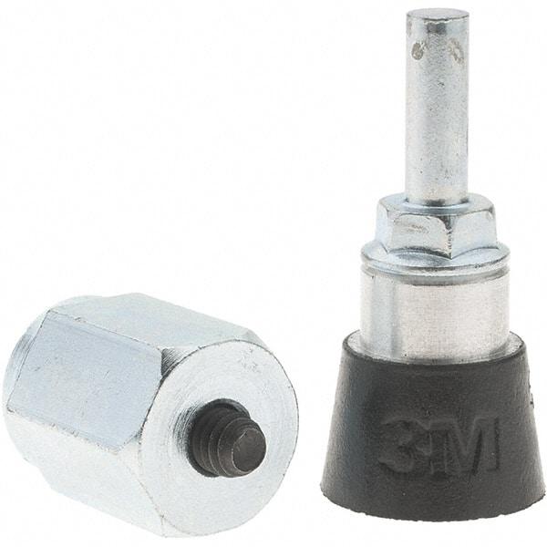 Value Collection - 1" Diam Quick-Change Disc Backing Pad - 1/4" Shank Diam, Medium Density, 30,000 RPM - Exact Tool & Supply