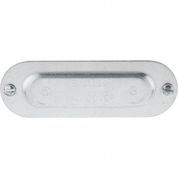 Value Collection - 3/4" Trade, Aluminum Conduit Body Cover Plate - Use with Conduit & Conduit Fittings, Service Entrance Connectors - Exact Tool & Supply
