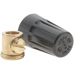 Value Collection - 20 to 10 AWG, Vibration Resistant, Standard Twist on Wire Connector - Black, 221°F - Exact Tool & Supply