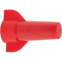 Value Collection - 2, 20 to 4, 10 AWG, 1,000 Volt (Lighting) & 600 Volt (Building Wire), Corrosion Resistant & Flame Retardant, Wing Twist on Wire Connector - Red, 221°F - Exact Tool & Supply