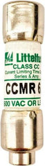 Value Collection - 250 VDC, 600 VAC, 6 Amp, Time Delay General Purpose Fuse - 300 at AC kA Rating - Exact Tool & Supply