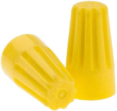 Value Collection - 1, 14 + & 1, 18 to 3, 12 AWG, 1,000 Volt (Lighting) & 600 Volt (Building Wire), Corrosion Resistant & Flame Retardant, Standard Twist on Wire Connector - Yellow, 221°F - Exact Tool & Supply