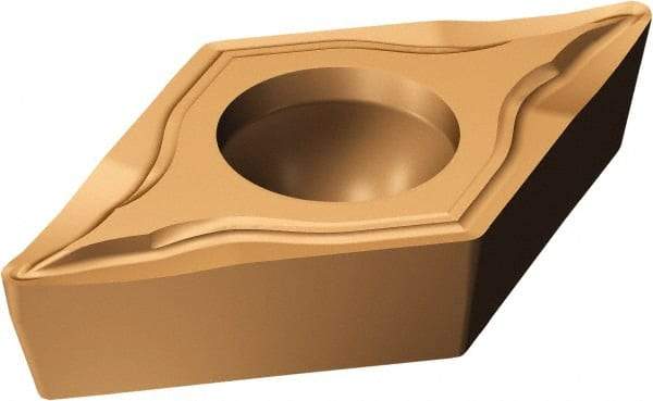 Sandvik Coromant - DCET32.503 UM Grade 1125 Carbide Turning Insert - TiAlN/AlCr2O3 Finish, 55° Diamond, 3/8" Inscr Circle, 5/32" Thick, 0.1mm Corner Radius - Exact Tool & Supply