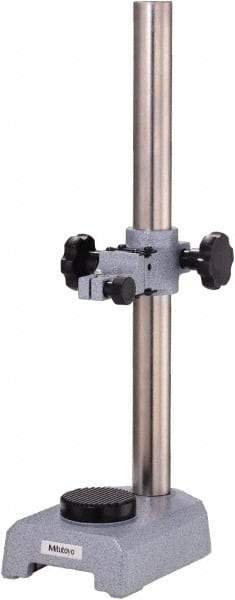 Mitutoyo - Hardened Steel, Rectangular Base, Stand - 430mm High, 168mm Base Length x 45mm Base Height, Includes Holder - Exact Tool & Supply