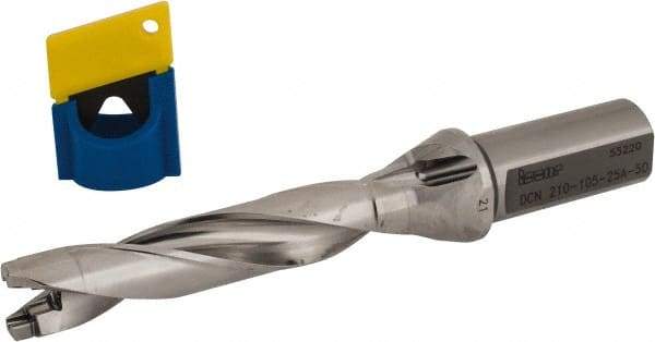 Iscar - 21mm to 21.9mm Diam, 5xD, 105mm Max Depth, 25mm Shank Diam, 194.2mm OAL, Replaceable-Tip Drill - FCP, ICK, ICK-2M, ICM, ICN, ICP, iCP-2M Insert, 21 Seat Size, 43624535 Toolholder, Series SumoCham - Exact Tool & Supply