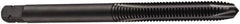 DORMER - M18x2.50 Metric Coarse, 4 Flute, Oxide Finish, Cobalt Spiral Point Tap - Plug Chamfer, Right Hand Thread, 112mm OAL, 29mm Thread Length, 14mm Shank Diam, 6H Class of Fit, Series E001 - Exact Tool & Supply