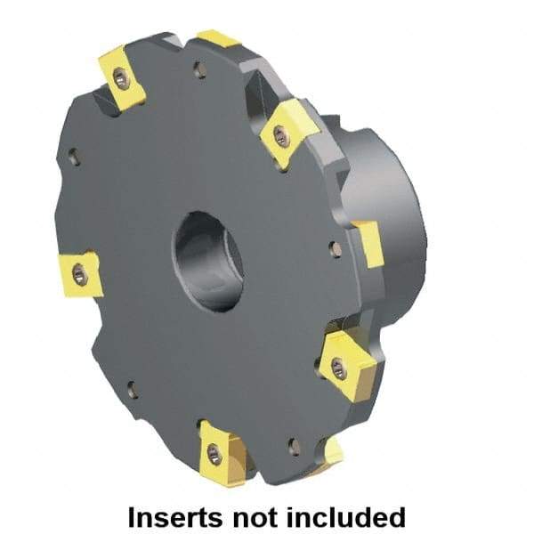 Kennametal - Shell Mount Connection, 0.3937" Cutting Width, 1.0236" Depth of Cut, 125mm Cutter Diam, 1.5748" Hole Diam, 6 Tooth Indexable Slotting Cutter - 90° LN Toolholder, LNE 1245... Insert - Exact Tool & Supply