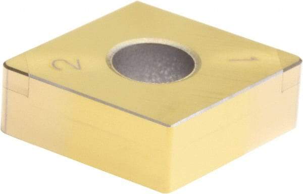 Sumitomo - 2NC-CNGA432 Grade BNC200 PCBN Turning Insert - TiN Finish, 80° Diamond, 1/2" Inscr Circle, 3/16" Thick, 1/32" Corner Radius - Exact Tool & Supply