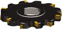 Seco - Arbor Hole Connection, 0.4724" Cutting Width, 3/4" Depth of Cut, 80mm Cutter Diam, 1-1/16" Hole Diam, 4 Tooth Indexable Slotting Cutter - 335.18 Toolholder, LNK.. 06.. Insert - Exact Tool & Supply