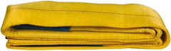 Value Collection - 6' Long x 3" Wide, 4,800 Lb Vertical Capacity, 1 Ply, Polyester Web Sling - 3,800 Lb Choker Capacity, with Eye & Eye (Flat) - Exact Tool & Supply