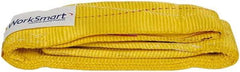 Value Collection - 3' Long x 3" Wide, 8,600 Lb Vertical Capacity, 2 Ply, Polyester Web Sling - 6,900 Lb Choker Capacity, with Eye & Eye (Flat) - Exact Tool & Supply