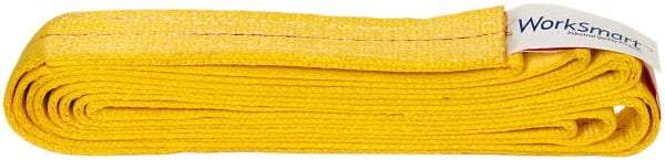 Value Collection - 10' Long x 2" Wide, 6,400 Lb Vertical Capacity, 1 Ply, Polyester Web Sling - 5,000 Lb Choker Capacity, with Endless Sling - Exact Tool & Supply