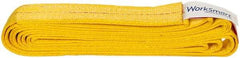 Value Collection - 10' Long x 2" Wide, 6,400 Lb Vertical Capacity, 1 Ply, Polyester Web Sling - 5,000 Lb Choker Capacity, with Endless Sling - Exact Tool & Supply