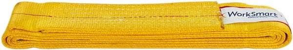 Value Collection - 6' Long x 3" Wide, 8,600 Lb Vertical Capacity, 1 Ply, Polyester Web Sling - 6,900 Lb Choker Capacity, with Endless Sling - Exact Tool & Supply